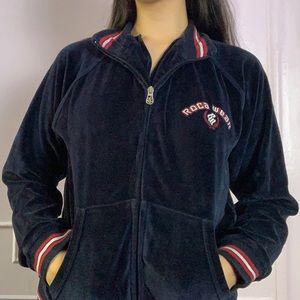 Vintage Rocawear Men's Collared Zip Up Sweater